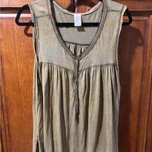 Free People Green Tank Top